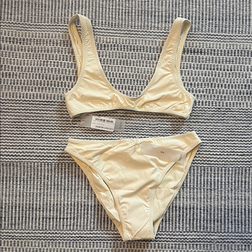 Kye Intimates Cream Scoop Neck Bikini Set